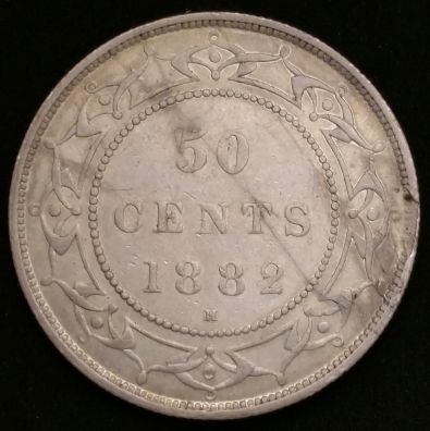 Newfoundland-1882-H-50-Cent-Planchet-Flaw?